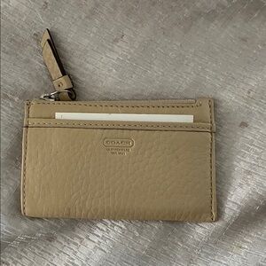 Coach Tan Leather Card Wallet